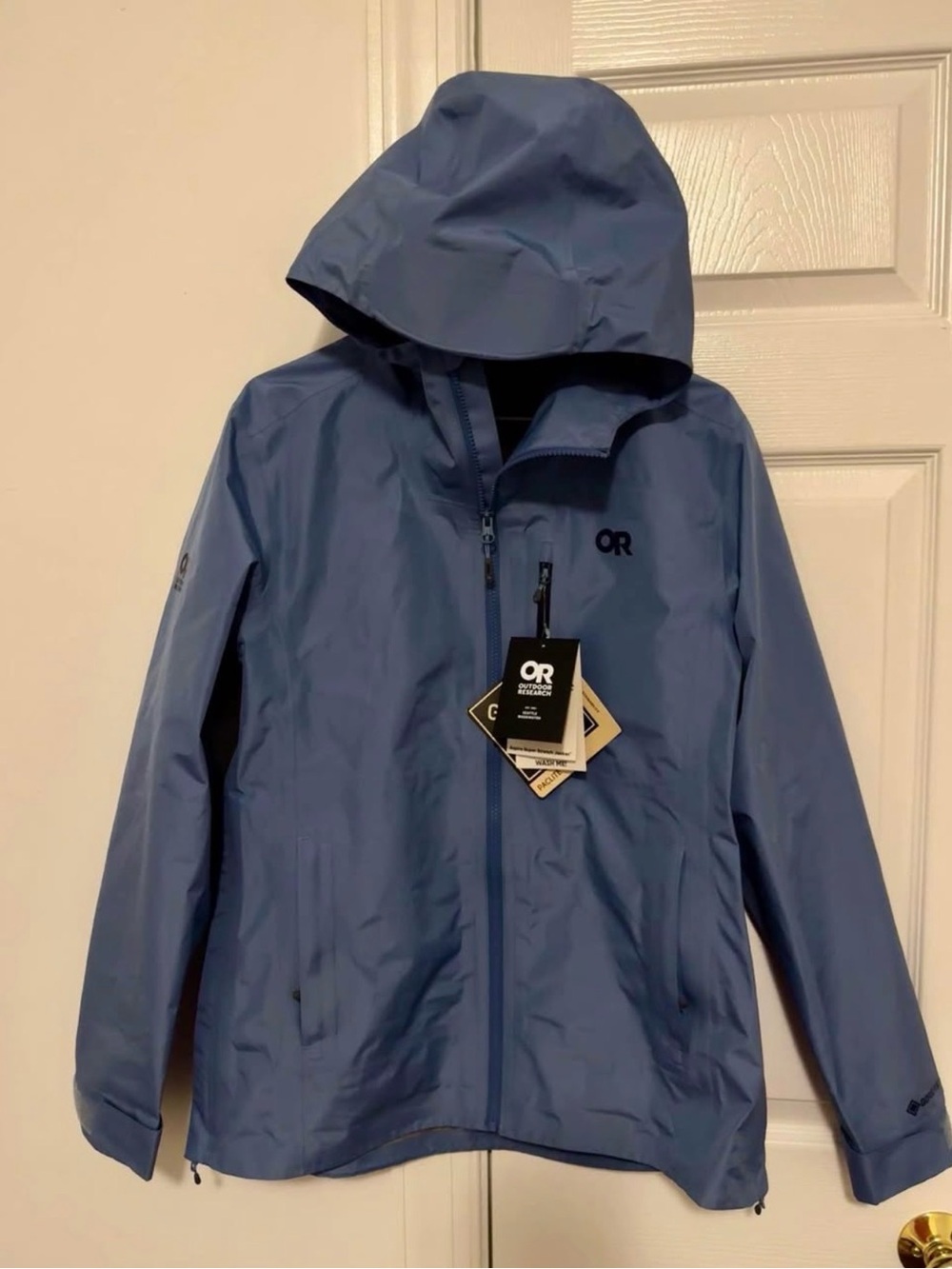 Outdoor Research Waterproof Hooded Utility Jacket - Blue